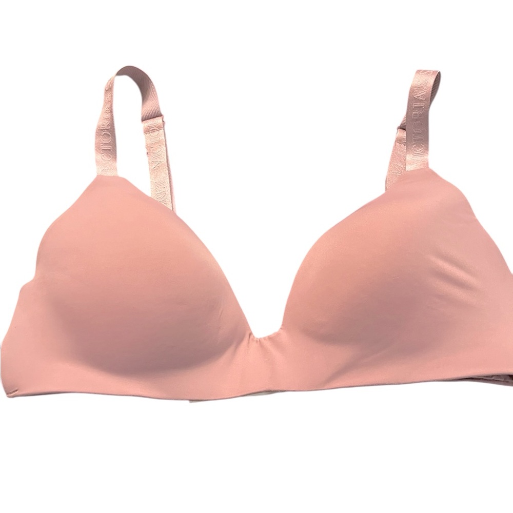 Victoria's Secret 32C pink t-shirt Wireless Bra.   EUC